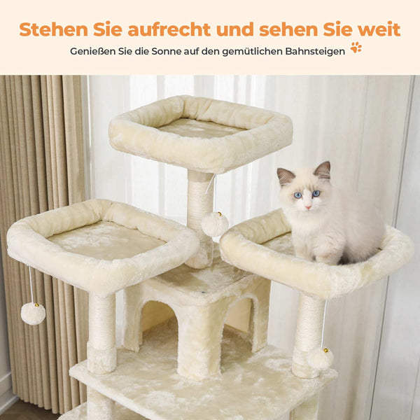Sikaic Kratzbaum gro  194 cm hoch mit Hngematte und Hhlen