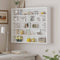 DE.SIKAIC Weiß / Holzwerkstoff / Modern Wohnzimmer-Wandvitrine für Sammlungen, mit Doppelglastüren, 5 Einlegeböden, LED-Beleuchtung, weiß