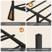 DE.SIKAIC Betten Bettgestell mit LED Beleuchtung,  Steckdose, Stauraum unter dem Bett