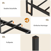 DE.SIKAIC Betten LED Bettgestell mit Steckdose und USB-Ladefunktion, Lattenrost und Stauraum unter dem Bett