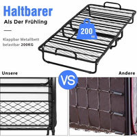 DE.SIKAIC Betten Modern / Schwarz / Metall Klappbett 90x200 cm Gästebett Klappbar mit ca.13CM Dicke Gedächtnisschaum