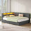DE.SIKAIC Betten Polsterbett Schlafsofa 140x200 mit hydraulischem Stauraum,  Dunkelgrau