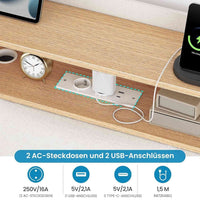 DE.SIKAIC Betten Polsterbett Schwebebett mit LED-Beleuchtung Kopfteil Ladestation und Stauraum Leinen Weiß