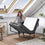 DE.SIKAIC Betten Schwarz / Metall / Modern Klappbett 90x200 cm mit Rollen Matratze aus Gedächtnisschaum Klappbar Reisebett
