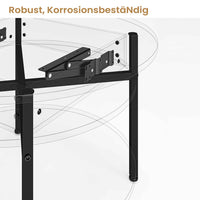 DE.SIKAIC Couchtisch Schwarz / Holzwerkstoff / Modern Couchtisch Rund Höhenverstellbarer Kaffeetisch Wohnzimmertisch mit Verstecktem Stauraum Schwarz