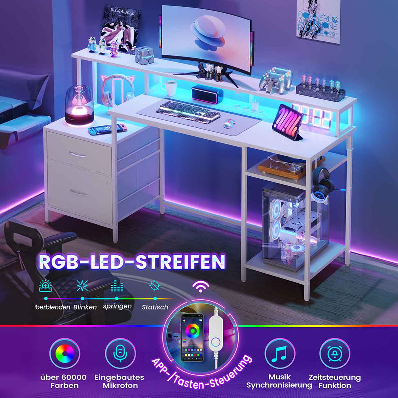 gamer tisch mit led