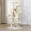 DE.SIKAIC Kratzbäume Beige / Plüsch / Modern Stabiler mehrstöckiger Kratzbaum für Katzen groß 180 cm hoch Beige