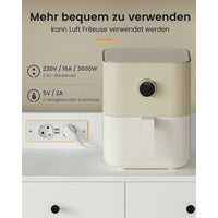 DE.SIKAIC Küchenschrank Weiß / Holzwerkstoff / Modern Küchenschrank mit LED-Beleuchtung, Steckdose und 3 Schubladen 103,5 x 40 x 180 cm Weiß