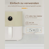 DE.SIKAIC Küchenschrank Weiß / Holzwerkstoff / Modern Küchenschrank mit LED, Steckdose, Große Schublade, Arbeitsplatte, Weiß