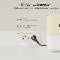 DE.SIKAIC Küchenschrank Weiß / Holzwerkstoff / Modern LED Küchenschrank Sideboard mit Arbeitsplatte, Steckdose, Schubladen, Verstellbaren Ablagen, 103.5*40*180 cm, Weiß