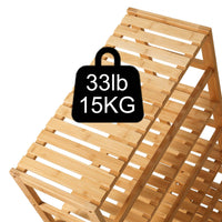 DE.SIKAIC Lagerregal Bambus / Bambus / Klassisch Bambusregal, Küchenregal, Badregal,  Standregal mit 6 verstellbaren Ablagen, 60 x 26 x 162 cm