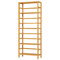 DE.SIKAIC Lagerregal Bambus / Bambus / Klassisch Bambusregal, Küchenregal, Badregal,  Standregal mit 6 verstellbaren Ablagen, 60 x 26 x 162 cm