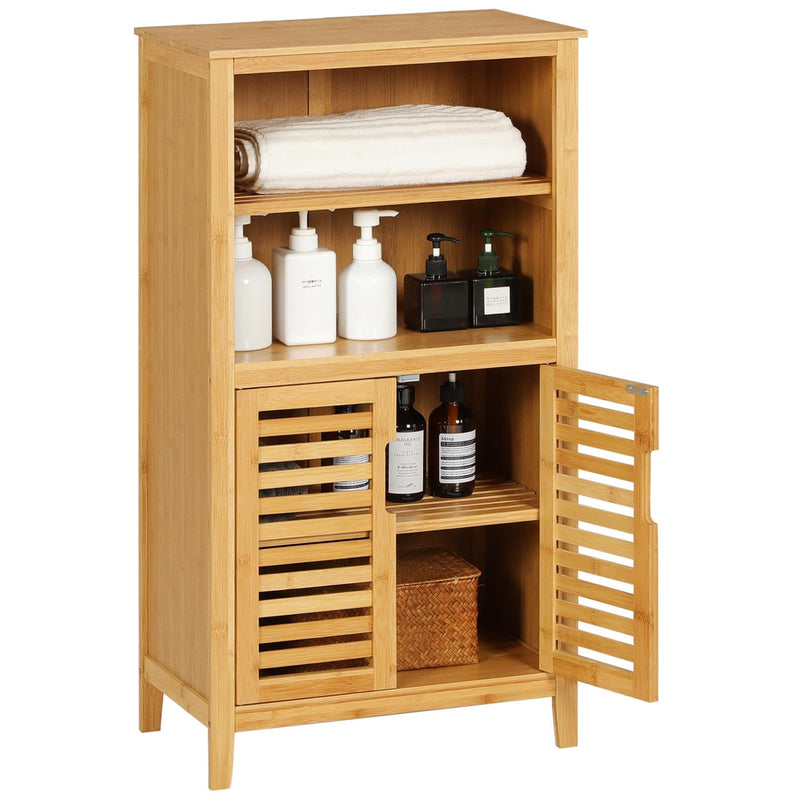 DE.SIKAIC Lagerregal Bambus / Bambus / Minimalistisch PRE-SALE Badezimmerschrank Bambus, 29 x 50 x 92,3 cm, Badschrank, Küchenschrank, multifunktional