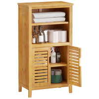 DE.SIKAIC Lagerregal Bambus / Bambus / Minimalistisch PRE-SALE Badezimmerschrank Bambus, 29 x 50 x 92,3 cm, Badschrank, Küchenschrank, multifunktional