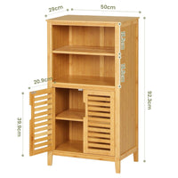 DE.SIKAIC Lagerregal Bambus / Bambus / Minimalistisch PRE-SALE Badezimmerschrank Bambus, 29 x 50 x 92,3 cm, Badschrank, Küchenschrank, multifunktional