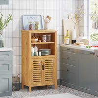 DE.SIKAIC Lagerregal Bambus / Bambus / Minimalistisch PRE-SALE Badezimmerschrank Bambus, 29 x 50 x 92,3 cm, Badschrank, Küchenschrank, multifunktional