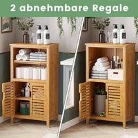 DE.SIKAIC Lagerregal Bambus / Bambus / Minimalistisch PRE-SALE Badezimmerschrank Bambus, 29 x 50 x 92,3 cm, Badschrank, Küchenschrank, multifunktional