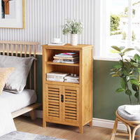 DE.SIKAIC Lagerregal Bambus / Bambus / Minimalistisch PRE-SALE Badezimmerschrank Bambus, 29 x 50 x 92,3 cm, Badschrank, Küchenschrank, multifunktional