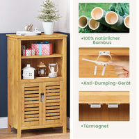 DE.SIKAIC Lagerregal Bambus / Bambus / Minimalistisch PRE-SALE Badezimmerschrank Bambus, 29 x 50 x 92,3 cm, Badschrank, Küchenschrank, multifunktional