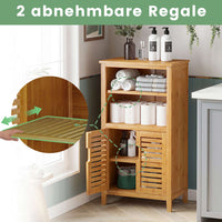 DE.SIKAIC Lagerregal Bambus / Bambus / Minimalistisch PRE-SALE Badezimmerschrank Bambus, 29 x 50 x 92,3 cm, Badschrank, Küchenschrank, multifunktional