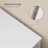 DE.SIKAIC Lagerschrank Weiß / Bambus / Modern 30 x 90 x 60 cm Waschbeckenunterschrank, Badschrank Unterschrank mit 2 Bambustüren, 3 offene Fächer, höhenverstellbare Ablagen