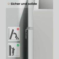 DE.SIKAIC Lagerschrank Weiß / Holzwerkstoff / Modern Badezimmerschrank mit freistehendem Toilettenrollenhalter und verstellbaren Ablagen Weiß