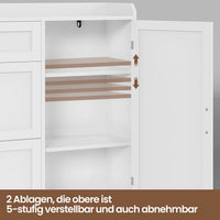 DE.SIKAIC Lagerschrank Weiß / Schuhschränke / metall Schuhschrank schmal 30x100x104 cm – für 15 Paar