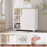 DE.SIKAIC Waschbeckenunterschrank Weiß / Holzwerkstoff / Modern Moderner Waschbeckenunterschrank mit extra großem Stauraum, weiß